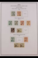 CIVIL WAR LOCAL STAMPS 1936-1938 Virtually All Different Mostly Mint Collection On Leaves, Includes (all Mint) Burgos 19 - Otros & Sin Clasificación