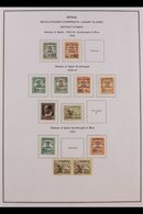 CIVIL WAR LOCAL STAMPS 1936-1938 Virtually All Different Mostly Mint Collection On Leaves, Includes (all Mint) Burgos 19 - Other & Unclassified