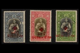 1939 Red Cross Complete Set Surcharged In Red, SG 277/279, Very Fine Mint, Only Extremely Lightly Hinged. (3 Stamps) For - Tailandia