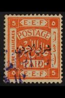 1923 2½/10thsp On 5m Orange, "Violet Surcharge" Variety, SG 70b, Good Used  For More Images, Please Visit Http://www.san - Jordanië