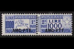 ZONE A 1954 Parcel Post 1000L, Sass 26, Never Hinged Mint Horizontal Pair. (2 Stamps) For More Images, Please Visit Http - Sonstige & Ohne Zuordnung