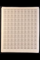 REVENUE  c1990 NATIONAL INSURANCE. $19.35 Brown VIII, Barefoot 19, 100 X COMPLETE SHEETS Of 100 Stamps, Never Hinged Min - Trinidad Y Tobago