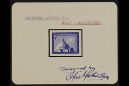 1958 U.N. General Assembly Buildings Issue UNADOPTED ESSAY Of A 4c Ultramarine Design Imperforate & Printed By Photograv - Sonstige & Ohne Zuordnung