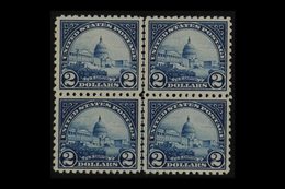 1922-25 $2 Deep Blue Scott 572 (SG 580), Never Hinged Mint CENTRE LINE BLOCK OF FOUR. Superb (block 4) For More Images,  - Other & Unclassified