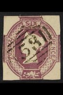 1847-54 6d Purple Reversed, Watermark Inverted And Reversed, SG 60wk, Attractive With Clear Margins To Three Sides, Just - Other & Unclassified