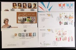 2012 COMPLETE Run Of Commemorative Sets & Miniature Sheets On First Day Covers, Typed Addresses, Clean & Fine (21 FDCs)  - FDC