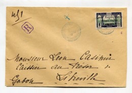 !!! PRIX FIXE : CAMEROUN, LETTRE RECO DU CORPS EXPEDITIONNAIRE POUR LE GABON AFFRANCH N°46 CACHET TRESOR ET POSTES 1915 - Lettres & Documents