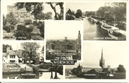 Regno Unito, United Kingdom, Norfolk, Norwich, Views: The Castle, The City, Yachting Station, Pulls Ferry, Cathedral - Norwich