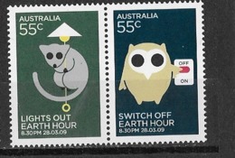 Australie N °3037 à 3038** Une Heure Pour La Terre - Umweltschutz Und Klima