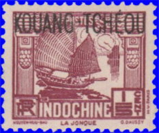 Kouang-Tchéou 1937. ~  YT 98* Par 2 - 1/5 C. Jonque - Otros & Sin Clasificación