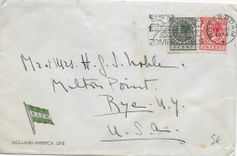 1932 - MARITIME - NEDERLAND - ENVELOPPE De La HOLLAND-AMERICA LINE De ROTTERDAM => USA - Covers & Documents