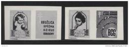 POLAND 1948 FIGHT AGAINST TB TUBERCULOSIS BLACK PRINTS MNH Disease Health Children Medicine - Essais & Réimpressions