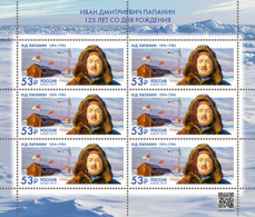 Russia 2019 150th Ann. Of Birth Of Ivan Papanin Polar Explorer Minisheet MNH - Nuovi