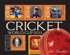 Nevis 2011 MNH SS, Cricket, World Cup, Sangakara, Sri Lanka, Sports, Flag - Cricket