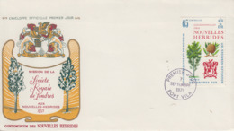 Enveloppe  FDC  1er Jour   NOUVELLES  HEBRIDES    Expédition  De  La   ROYALE  SOCIETY   1971 - FDC