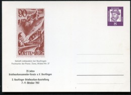 Bund PP23 D2/001b AUSSTELLUNG REUTLINGEN 1962  NGK 15,00 € - Cartes Postales Privées - Neuves