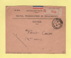 Poste Aux Armees 133 - 3e Corps D Armee Etat Major - 11-1-1940 - Destination Bureau D Echange Mandats Paris Caisse - Oorlog 1939-45