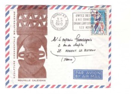 Nouvelle Caledonie Lettre Cachet Nouméa 1972 Timbre N° 376 Seul Sur Lettre Basket Ball - Brieven En Documenten