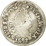 Monnaie, France, Louis XIV, 4 Sols Aux 2 L, 1692, Poitiers, TB,  Gadoury:106 - 1643-1715 Lodewijk XIV De Zonnekoning