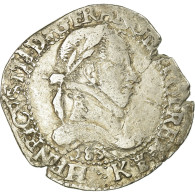 Monnaie, France, Henri III, Franc Au Col Plat, 1583, Bordeaux, TB+,Sombart:4714 - 1574-1589 Hendrik III