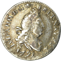 Monnaie, France, Louis XIV, 4 Sols Aux 2 L, 1691, Amiens, TB+, Gadoury:106 - 1643-1715 Louis XIV Le Grand