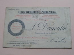 A. DEMOULIN 35-37 / Rue Du Vieux Marché Aux Grains BRUXELLES ( Succ. H. Disy ) CORDERIE ( Voir / Zie Photos ) ! - Visiting Cards