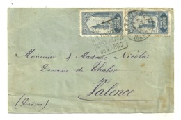 CASABLANCA MAROC TIMBRES OBLITERATION ENVELOPPE COURRIER VALENCE DROME PHILATELIE - Marruecos (1956-...)