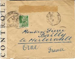 1946- Enveloppe D'ALGER Pour La France Censure A L A   D'Alger - Lettres & Documents