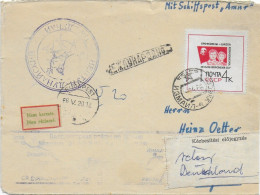1966 - MARITIME / SCHIFFSPOST - URSS - ENVELOPPE Par PAQUEBOT => BUDAPEST => ALLEMAGNE - Cartas & Documentos