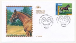 FRANCE - 4 Enveloppes FDC - Nature De France - LES CHEVAUX - PARIS - 27/09/1998 - 1990-1999