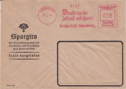 DR 3 Reich Freistempel Bank Bf Schweidnitz Ostgebiete Schlesien 1942 - Machine Stamps (ATM)