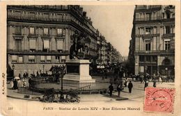 CPA PARIS 2e-Statue De Louis XIV-Rue Étienne Marcel (321977) - Statues