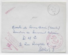 1958 - NAVAL GUERRE D'ALGERIE - ENVELOPPE Du PORT De SIDI-ABDALLAH - MARINE NATIONALE - Oorlog In Algerije