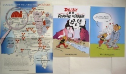 Lot 3 Posters PASTICHE ASTERIX ANTINUCLÉAIRE / PARODIE Carte Gaule, Domaine Des Dieux, Etc../ TBE ! - Affiches & Offsets