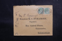 INDE - Enveloppe De Hydheabad Pour Madagascar En 1911, Affranchissement Recto Et Verso Plaisant - L 47969 - 1902-11 Roi Edouard VII