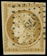 EMISSION DE 1849 - 1    10c. Bistre-jaune, Obl. PC 578, Frappe Superbe, TB/TTB - 1849-1850 Ceres