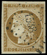 EMISSION DE 1849 - 1a   10c. Bistre-brun, Oblitéré PC 1583, TTB - 1849-1850 Ceres