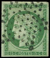EMISSION DE 1849 - 2    15c. Vert, Oblitéré ETOILE, TTB. S - 1849-1850 Cérès