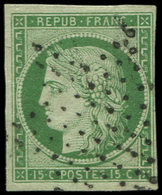 EMISSION DE 1849 - 2    15c. Vert, Oblitéré ETOILE, TB - 1849-1850 Cérès