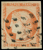 EMISSION DE 1849 - 5    40c. Orange, Obl. GROS POINTS, TB - 1849-1850 Ceres