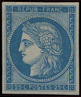 * EMISSION DE 1849 - R4d  25c. Bleu, REIMPRESSION, TB - 1849-1850 Ceres