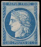 * EMISSION DE 1849 - R8f  20c. Bleu, REIMPRESSION, TB - 1849-1850 Ceres