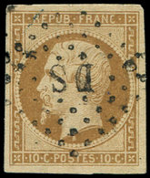 PRESIDENCE - 9a   10c. Bistre-brun, Obl. Los. DS, TB - 1852 Louis-Napoleon