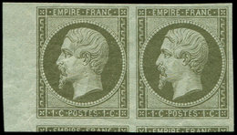 ** EMPIRE NON DENTELE - 11    1c. Olive, PAIRE Bdf, TTB. C - 1853-1860 Napoléon III.