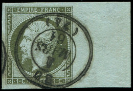 EMPIRE NON DENTELE - 11    1c. Olive, Obl. Càd T15 EU 4/3/61, Bdf, Superbe - 1853-1860 Napoléon III.