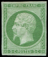 * EMPIRE NON DENTELE - 12    5c. Vert, Ch. Un Peu Forte, TB. Br - 1853-1860 Napoleone III