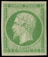 * EMPIRE NON DENTELE - 12    5c. Vert, G. Lég. Jaunie Mais Très Frais Et TB. C - 1853-1860 Napoleone III