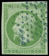 EMPIRE NON DENTELE - 12    5c. Vert, Obl. ETOILE BLEUE, TB - 1853-1860 Napoléon III