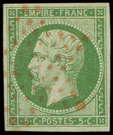 EMPIRE NON DENTELE - 12    5c. Vert, Oblitéré ETOILE ROUGE, TTB - 1853-1860 Napoleone III
