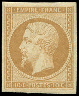 * EMPIRE NON DENTELE - 13B  10c. Brun Clair, T II, TB. C - 1853-1860 Napoleone III